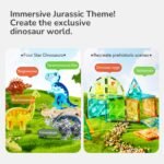 Colorful Magnetic Tiles: Jurassic Adventure 48P - Image 7